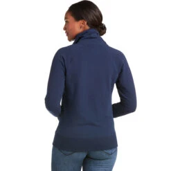Ariat Team Logo Full Zip Ladies Sweatshirt - Team Navy -Ovation Store 10037512 c1146 alt2