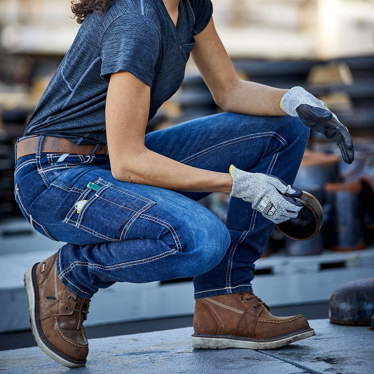 Ariat Rebar Riveter Straight Leg Ladies Jeans 2 Ariat Rebar Riveter Straight Leg Ladies Jeans - Image 2