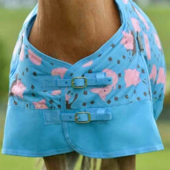 Saxon Pony Lightweight Turnout Blanket - Pig Print -Ovation Store 101622 c1137 alt1