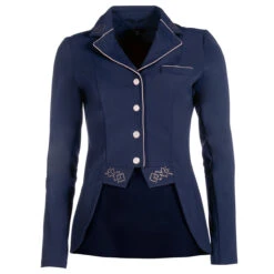 HKM Audrey Short Tailcoat Ladies Show Coat - Navy -Ovation Store 13986h c1146 alt2
