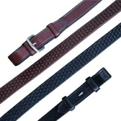 KL Select Red Barn Pebble Grip English Reins -Ovation Store 19310kl c1109 alt1