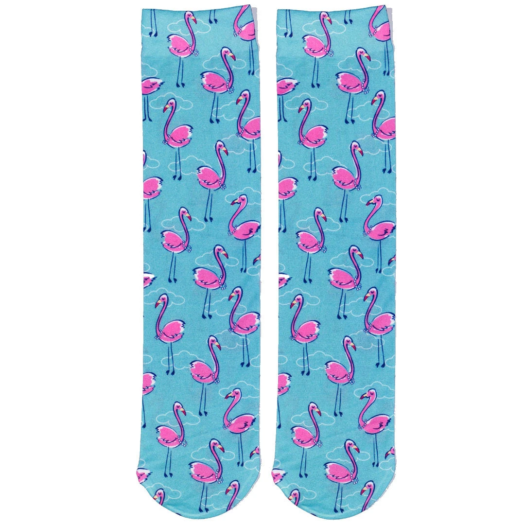 Ovation Zocks Flamingos And Pearls Youth Boot Socks 1 Ovation Zocks Flamingos And Pearls Youth Boot Socks