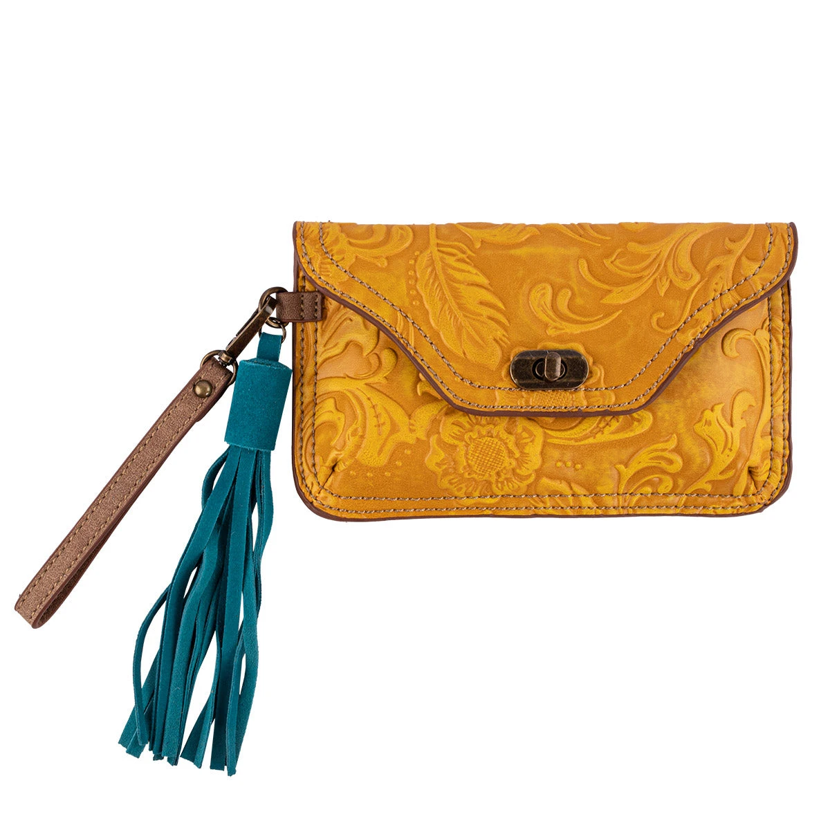 Catchfly Gold Tooled Small Clutch 1 Catchfly Gold Tooled Small Clutch