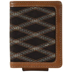 Justin Bifold Card Mens Wallet - Crisscross Stitch -Ovation Store 22054565m5