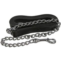 Perris Leather Lead With 30 In Chrome Chain