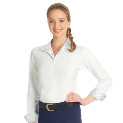 Ovation Jorden Tech Ladies Show Shirt - Geo Print -Ovation Store 469609 geo c1172