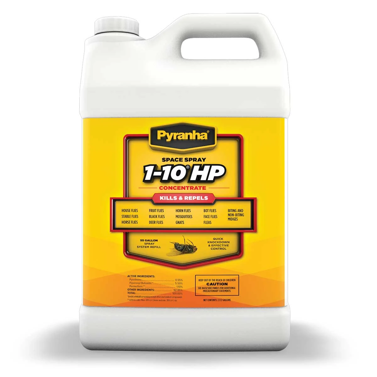 Pyranha Fly Space Spray 1-10 HP Concentrate For 55 Gallon Spray System 2.5 Gallon 1 Pyranha Fly Space Spray 1-10 HP Concentrate For 55 Gallon Spray System 2.5 Gallon