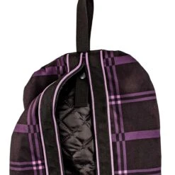 Chestnut Bay Quilted Lined Bridle Bag - Black Plaid 7 Chestnut Bay Quilted Lined Bridle Bag - Black Plaid -Ovation Store cb9210 c1105 alt2