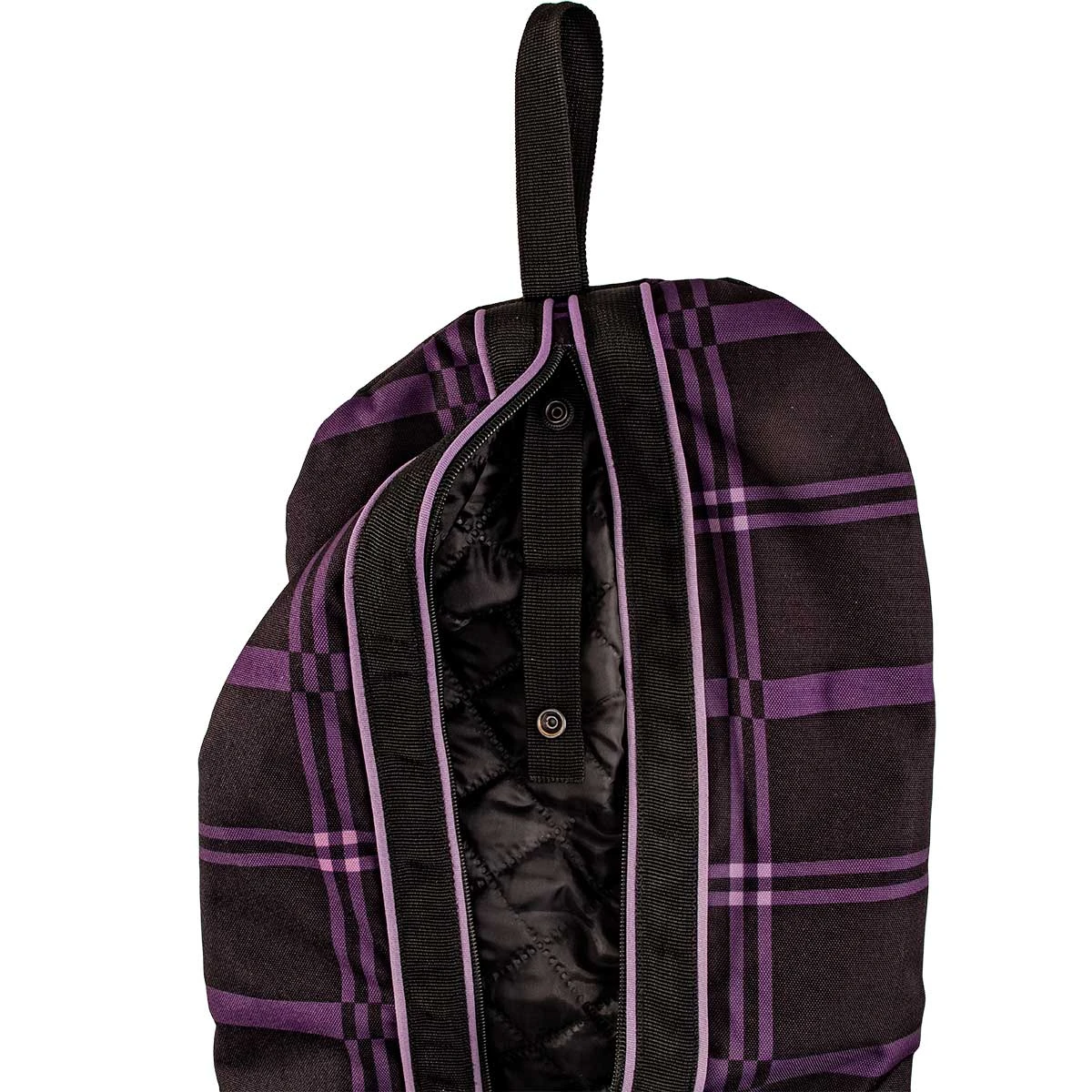 Chestnut Bay Quilted Lined Bridle Bag - Black Plaid 4 Chestnut Bay Quilted Lined Bridle Bag - Black Plaid - Image 4