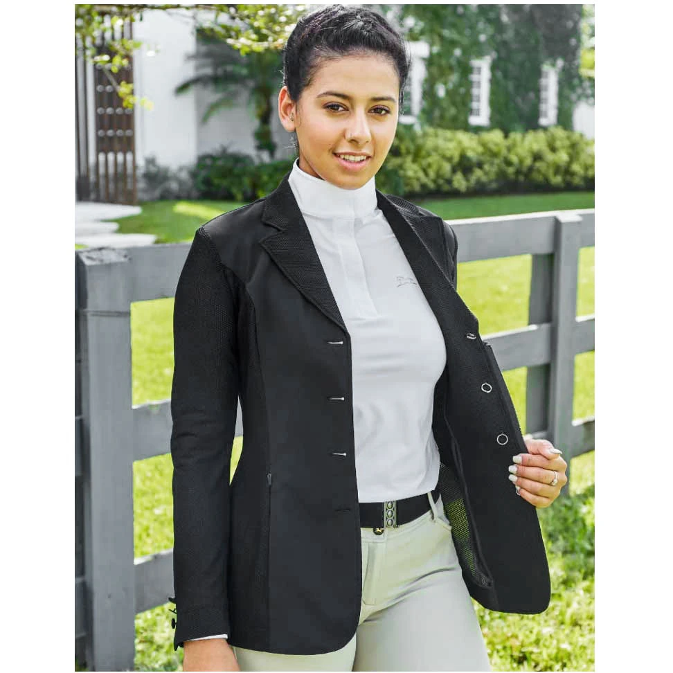 RJ Classics Melody Mesh Ladies Show Coat - Black 4 RJ Classics Melody Mesh Ladies Show Coat - Black - Image 4