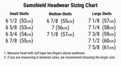Samshield Miss Shadow Helmet -Ovation Store samshieldsizechart2 ee53cebc e8ad 4857 87c6 cbee9c9633ed