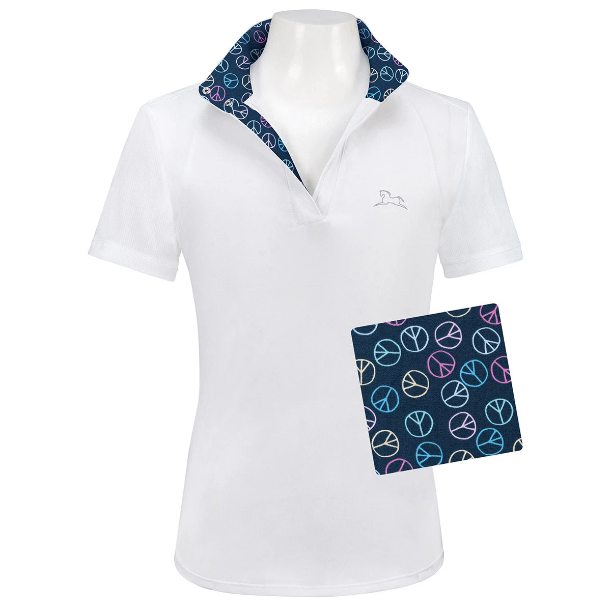 RJ Classics Sadie Jr 37.5 Short Sleeve Girls Show Shirt- Peace Sign 1 RJ Classics Sadie Jr 37.5 Short Sleeve Girls Show Shirt- Peace Sign